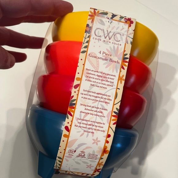 Condiment,‎ Dips or Guacamole Bowls (new / set of 4) (party/x) - Picture 6 of 7